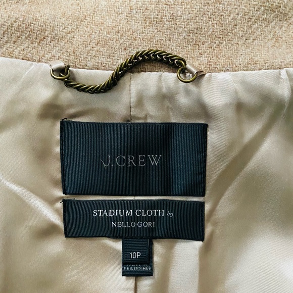 J Crew Italian Stadium-Cloth Wool by Nello Gori Cocoon Peacoat Women’s Size 10P - Picture 13 of 16